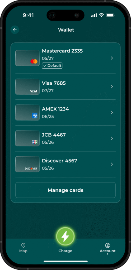 The in-app digital wallet.