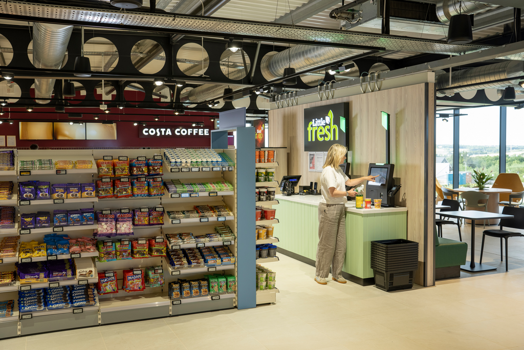 Simply fresh retail store at GRIDSERVE Markham Vale Electric Forecourt
