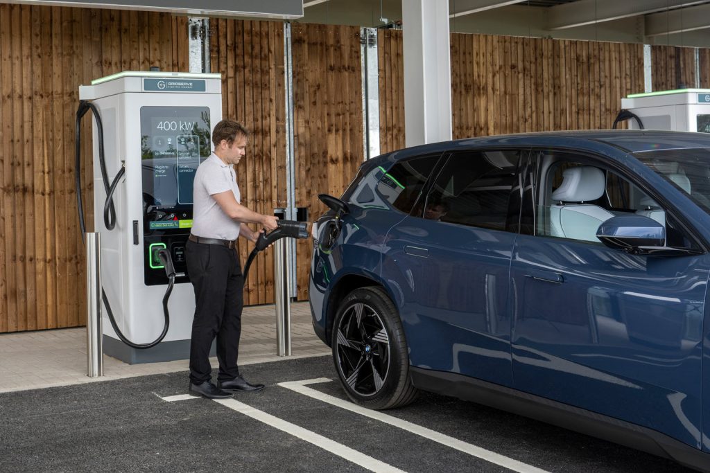 Charging up at the GRIDSERVE Markham Vale Electric Forecourt